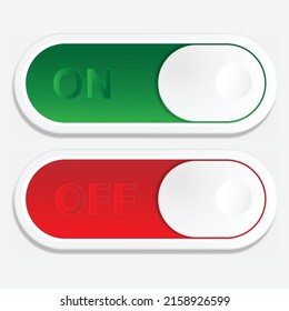 Auf OFF-Betriebsschalter-Symbol auf weißem Hintergrund, Vektorgrafik.