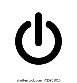 on off power button switch icon on white background