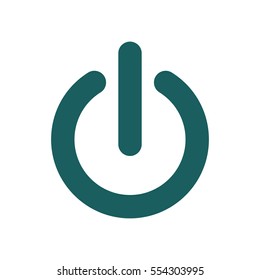 on off power button switch icon on white background