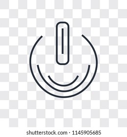 On off power button vector icon isolated on transparent background, On off power button logo concept