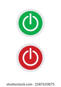 On Off Power Buttons isolated