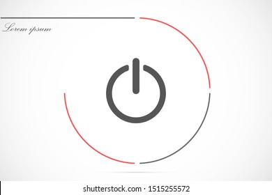 On / Off Power vector icon. On / Off power to the computer icon. Power vector illustration. On / Off for phone icon.