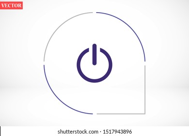 On / Off Power vector icon. On / Off power to the computer icon. Power vector illustration. On / Off for phone icon.