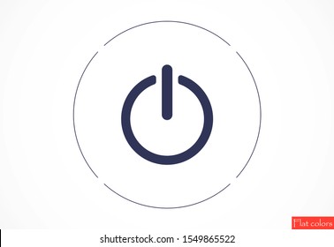 On / Off Power vector icon. On / Off power to the computer icon. Power vector illustration. On / Off for phone icon.