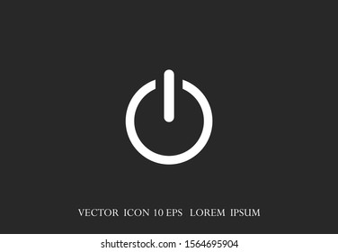 On / Off Power vector icon. On / Off power to the computer icon. Power vector illustration. On / Off for phone icon.