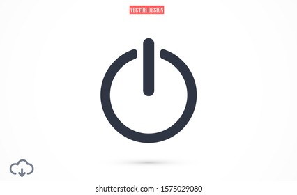 On / Off Power vector icon. On / Off power to the computer icon. Power vector illustration. On / Off  for phone icon.  