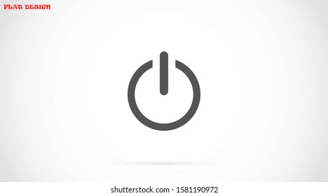 On / Off Power vector icon. On / Off power to the computer icon. Power vector illustration. On / Off  for phone icon.   