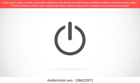 On / Off Power vector icon. On / Off power to the computer icon. Power vector illustration. On / Off  for phone icon.   