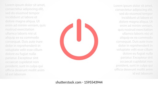 On / Off Power vector icon. On / Off power to the computer icon. Power vector illustration. On / Off for phone icon.