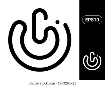On off power Vector icono de línea elegante para UI y UX