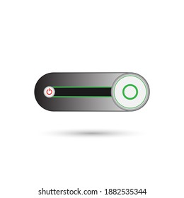 On Off Push style power buttons, The Off buttons are enclosed in red, The On buttons are enclosed in green with white background.