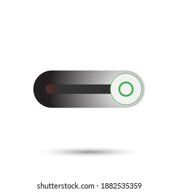 On Off Push style power buttons, The Off buttons are enclosed in red, The On buttons are enclosed in green with white background.