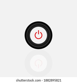 On Off Push style power buttons with a black background. The Off buttons are enclosed in a red circle