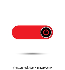 On Off slider style power buttons with red background, The Off buttons are enclosed in red circle with black circle push button