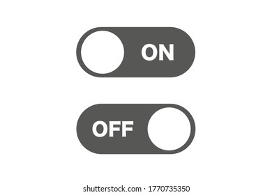 On and off sliders switch icon. 