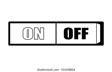on off switch black and white