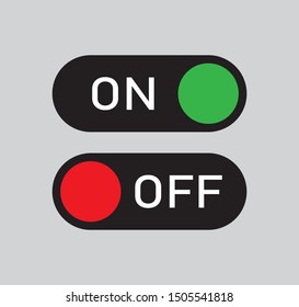 On and Off Switch Button Design, Vector Illustration