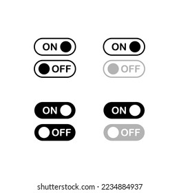 Icono del botón Apagar interruptor. Ilustración del vector aislada en el fondo blanco