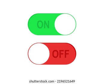 On off switch button. isolated on a white background. flat vector