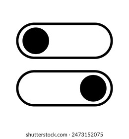 On and Off Switch Button vector icon