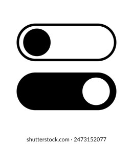 On and Off Switch Button vector icon