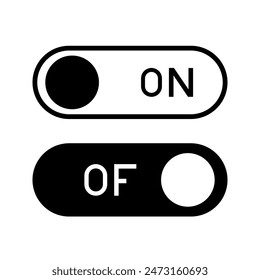  On and Off Switch Button vector icon