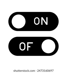  On and Off Switch Button vector icon