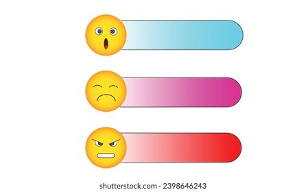 On and off switch buttons with emoticons