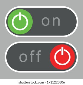 On off switch buttons turn icons Vector 
