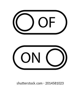 On and Off Switch Buttons, vector icon Illustration color editable