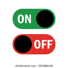 On off switch buttons vector illustration isolated on white background