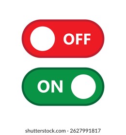 On and Off Switch Buttons, vector icon Illustration. eps10