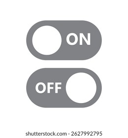 On and Off Switch Buttons, vector icon Illustration