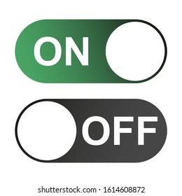 On and Off switch color buttons isolated on white background for app, ui etc