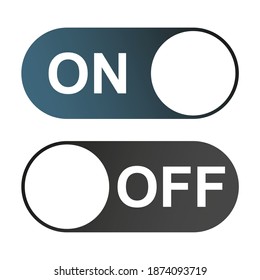 On and Off switch color buttons isolated on white background for app, ui etc
