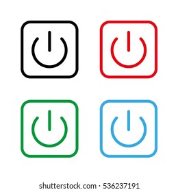 On off switch  - color vector icon