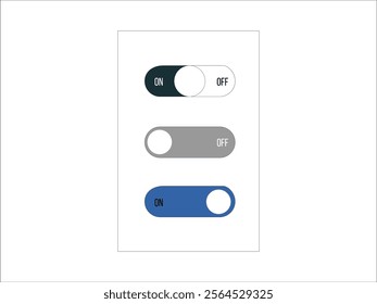 On Off Switch Electric Switch Vector. On-Off Electric Switch Vector Illustration for Technology and Electronics Design