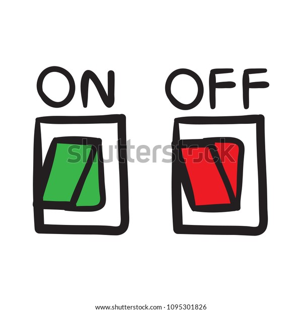 On Off Switch Hand Drawnvectorillustrations Stock Vector Royalty Free