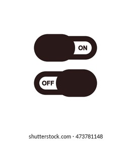 On Off switch Icon, flat design style