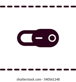 On Off switch Icon, flat design style