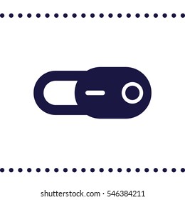 On Off switch Icon, flat design style