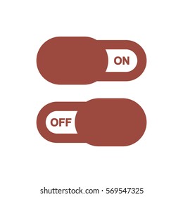 On Off switch Icon, flat design style