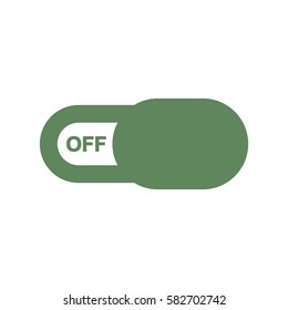On Off switch Icon, flat design style