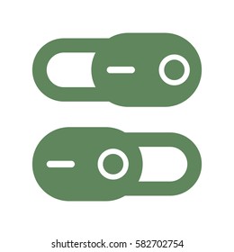 On Off switch Icon, flat design style