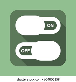 On Off switch Icon, flat design style