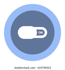 On Off switch Icon, flat design style