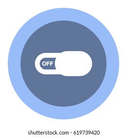 On Off switch Icon, flat design style