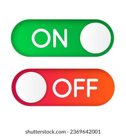 On off switch icon isolated on white background
