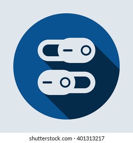 On Off switch Icon  isolated vector flat design