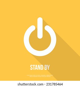 On Off switch icon. Power symbol. Flat design. vector illustration